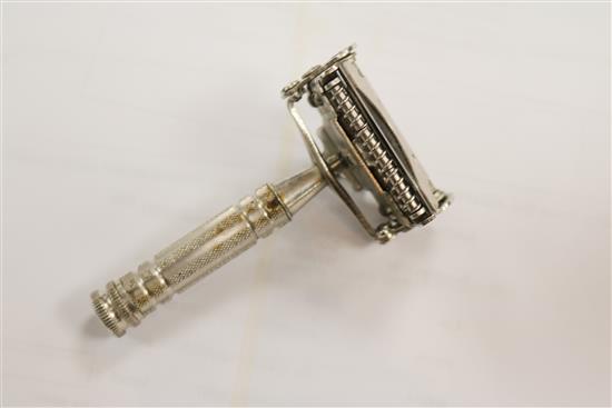 A cased Wilkinson safety razor for seven days
